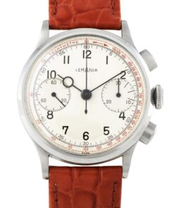 Vintage Two Register Chronograph Silver Dial Watch