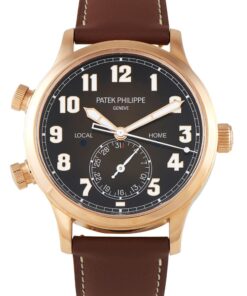 Calatrava Pilot Travel Time Rose Gold Watch 5524R-001