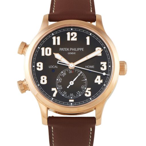 Calatrava Pilot Travel Time Rose Gold Watch 5524R-001