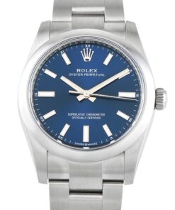 Oyster Perpetual 34 Blue Dial Steel Watch 124200