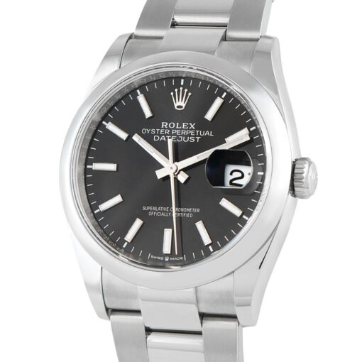 Datejust 36 Black Dial Steel Oyster Watch 126200 - Image 5