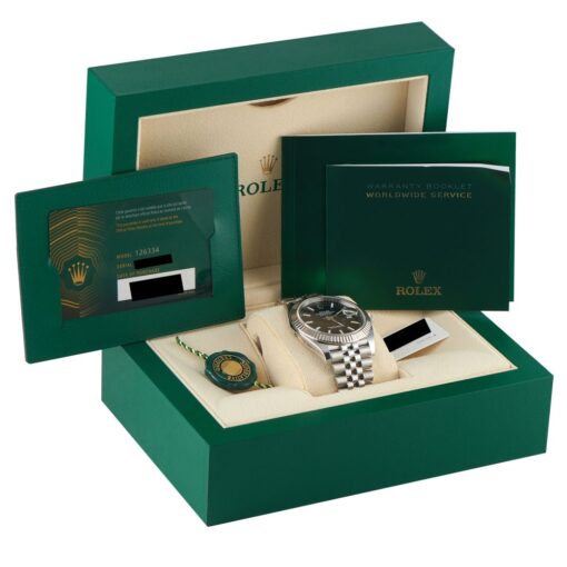 Datejust 41 Black Dial Steel and White Gold Jubilee Watch 126334 - Image 5