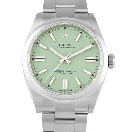 Oyster Perpetual 41 Pistachio Dial Steel Watch 134300-0006