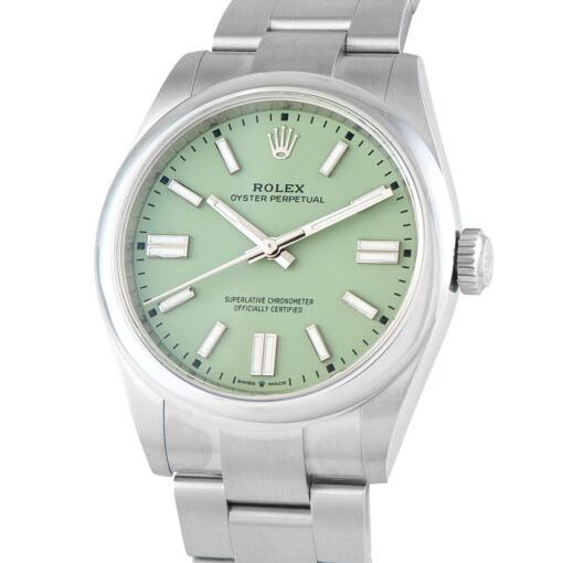 Oyster Perpetual 41 Pistachio Dial Steel Watch 134300-0006 - Image 5